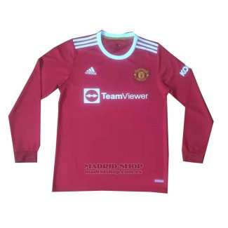 Camiseta Manchester United 1ª Manga Larga 2021-2022