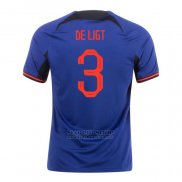 Camiseta Paises Bajos Jugador De Ligt 2ª 2022