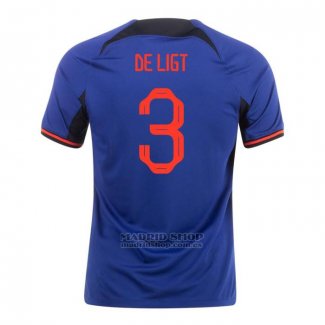 Camiseta Paises Bajos Jugador De Ligt 2ª 2022