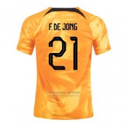 Camiseta Paises Bajos Jugador F.De Jong 1ª 2022