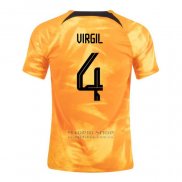 Camiseta Paises Bajos Jugador Virgil 1ª 2022