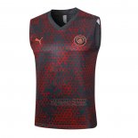 Camiseta de Entrenamiento Manchester City Sin Mangas 2024-2025 Rojo