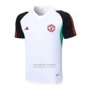 Camiseta de Entrenamiento Manchester United 2023-2024 Blanco y Negro