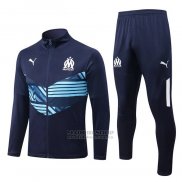 Chandal de Chaqueta del Olympique Marsella Nino 2022-2023 Azul Oscuro