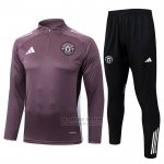 Chandal de Sudadera del Manchester United 2025-2026 Purpura