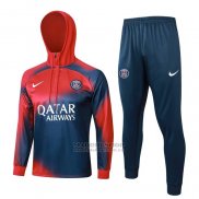 Chandal de Sudadera del Paris Saint-Germain 2023-2024 Rojo y Azul