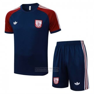 Chandal del Arsenal Manga Corta 2025-2026 Azul Rojo - Pantalon Corto