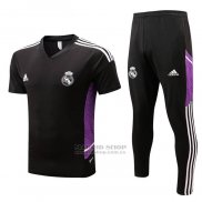 Chandal del Real Madrid Manga Corta 2022-2023 Negro y Purpura