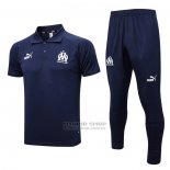 Conjunto Polo del Olympique Marsella 2023-2024 Azul Oscuro