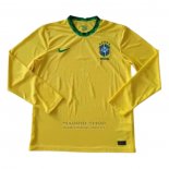 Camiseta Brasil 1ª Manga Larga 2020-2021