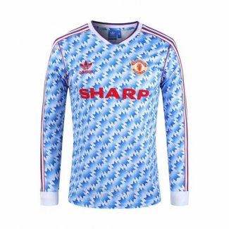 Camiseta Manchester United 2ª Manga Larga Retro 1990-1992