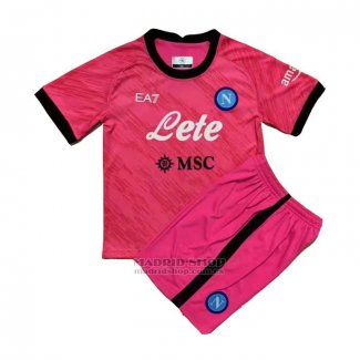 Camiseta Napoli Portero Nino 2022-2023 Rosa