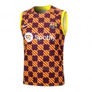 Camiseta de Entrenamiento Barcelona Sin Mangas 2023-2024 Amarillo