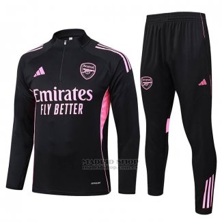 Chandal de Sudadera del Arsenal 2025-2026 Negro Rosa