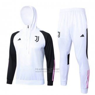 Chandal de Sudadera del Juventus 2023-2024 Blanco y Negro