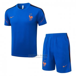 Chandal del Francia Manga Corta 2026-2027 Azul - Pantalon Corto
