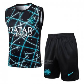 Chandal del Inter Milan Sin Mangas 2025-2026 Negro Azul
