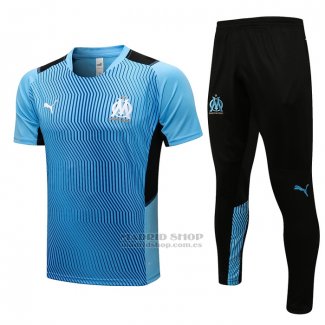 Chandal del Olympique Marsella Manga Corta 2021-2022 Azul