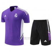 Chandal del Real Madrid Manga Corta 2022-2023 Purpura - Pantalon Corto