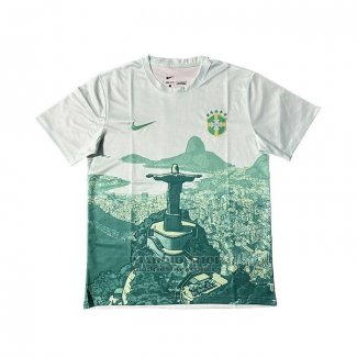 Tailandia Camiseta Brasil Jesus 2025-2026 Blanco Verde