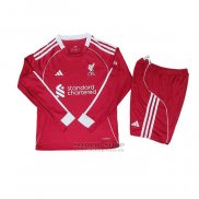 Camiseta Liverpool 1ª Manga Larga Nino 2025-2026
