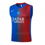 Camiseta de Entrenamiento Paris Saint-Germain Sin Mangas 2025-2026 Azul Rojo