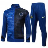 Chandal de Chaqueta del Inter Milan Nino 2024-2025 Azul