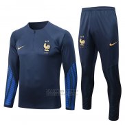 Chandal de Sudadera del Francia Nino 2022-2023 Azul