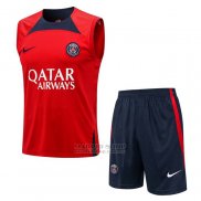 Chandal del Paris Saint-Germain Sin Mangas 2022-2023 Rojo