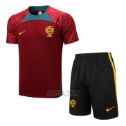 Chandal del Portugal Manga Corta 2022-2023 Rojo - Pantalon Corto