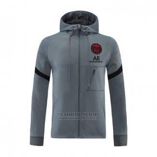 Chaqueta con Capucha del Paris Saint-Germain 2021-2022 Gris