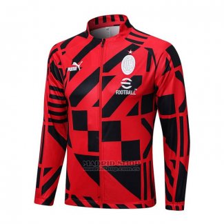 Chaqueta del AC Milan 2022-2023 Rojo y Negro