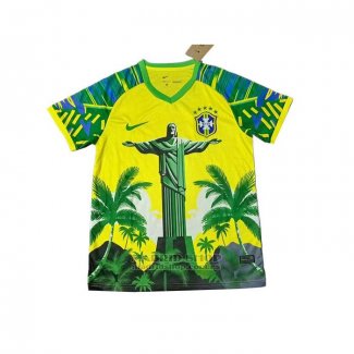 Tailandia Camiseta Brasil Jesus 2025-2026 Amarillo Verde