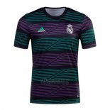 Camiseta Pre Partido del Real Madrid 2022 Verde y Purpura