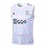 Camiseta de Entrenamiento Ajax Sin Mangas 2023-2024 Blanco