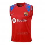 Camiseta de Entrenamiento Barcelona Sin Mangas 2023-2024 Rojo