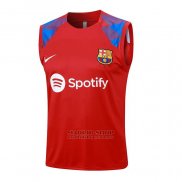 Camiseta de Entrenamiento Barcelona Sin Mangas 2023-2024 Rojo