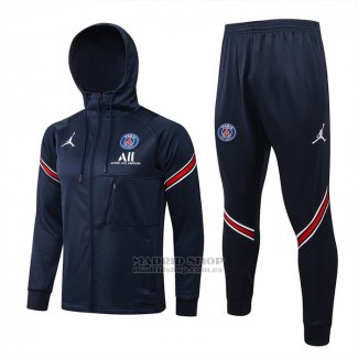 Chandal con Capucha del Paris Saint-Germain 2021-2022 Azul