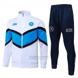 Chandal de Chaqueta del Napoli Nino 2025-2026 Blanco Azul