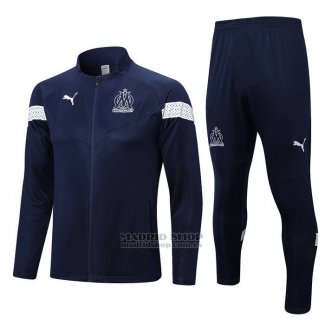 Chandal de Chaqueta del Olympique Marsella 2022-2023 Azul Oscuro