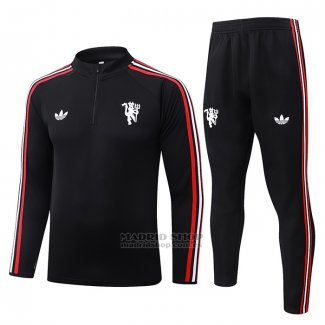 Chandal de Sudadera del Manchester United Nino 2026-2027 Negro