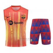 Chandal del Barcelona Sin Mangas 2023-2024 Naranja