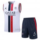 Chandal del Paris Saint-Germain Jordan Sin Mangas 2023-2024 Blanco