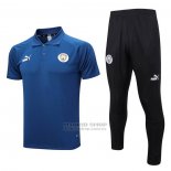 Conjunto Polo del Manchester City 2023-2024 Azul
