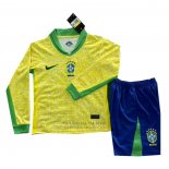 Camiseta Brasil 1ª Manga Larga Nino 2024