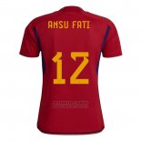 Camiseta Espana Jugador Ansu Fati 1ª 2022