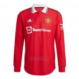 Camiseta Manchester United Authentic 1ª Manga Larga 2022-2023
