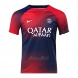 Camiseta Pre Partido del Paris Saint-Germain 2023 Azul y Rojo