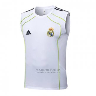 Camiseta de Entrenamiento Real Madrid Sin Mangas 2025-2026 Blanco Verde