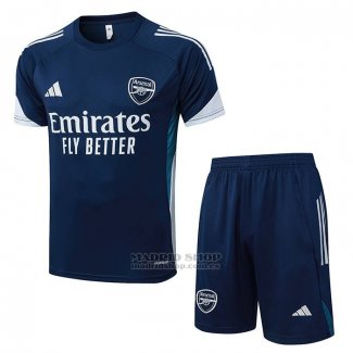 Chandal del Arsenal Manga Corta 2025-2026 Azul Gris - Pantalon Corto